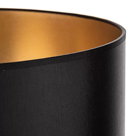 Levaillant Siyah Lambader Şapka & Başlık - İçi Gold Kaplama, 40 cm Çap, 25 cm Yükseklik - Özel Üretim & Kusursuz İşçilik