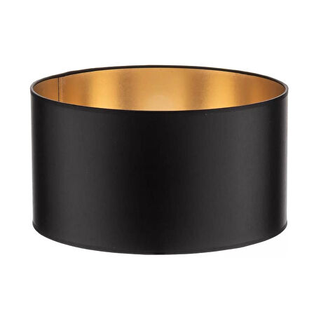 Levaillant Siyah Lambader Şapka & Başlık - İçi Gold Kaplama, 40 cm Çap, 25 cm Yükseklik - Özel Üretim & Kusursuz İşçilik