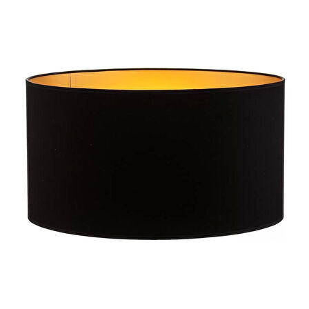 Levaillant Siyah Lambader Şapka & Başlık - İçi Gold Kaplama, 45 cm Çap, 26 cm Yükseklik - Özel Üretim & Kusursuz İşçilik