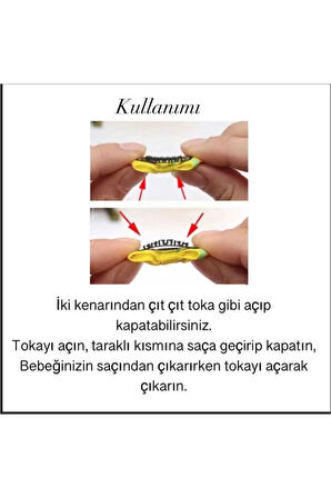 Yenidoğan Bebek Tokası El Emeği Karma 4'lü Set Saçsız Bebek Toka Seti