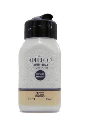 Artdeco Metalik Akrilik Boya 75Ml Gümüş 3722