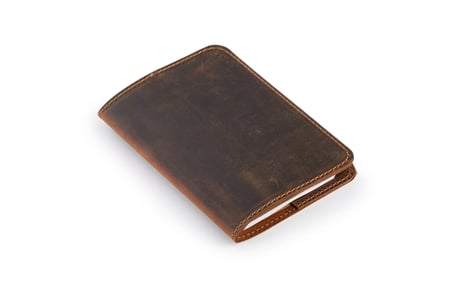 Hakiki Eskitme Deri Moleskine Cahier Defter Kılıfı (19x24 cm) - El Yapımı Ajanda & Defter Kılıfı