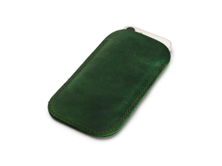 Eskitilmiş Deri iPhone Pro Max Kılıfı, El Yapımı iPhone Kılıfı (Pro Max 14/15/16/17 için), Kişiselleştirilmiş iPhone Kılıfı, Yeşil