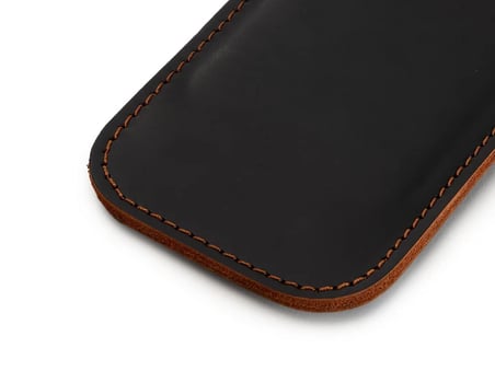 Eskitilmiş Deri iPhone Pro Max Kılıfı, El Yapımı iPhone Kılıfı (Pro Max 14/15/16/17 için), Kişiselleştirilmiş iPhone Kılıfı, Siyah ve Tütün Rengi