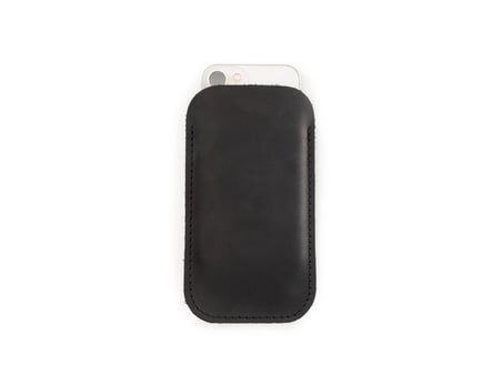 Eskitilmiş Deri iPhone Pro Max Kılıfı, El Yapımı iPhone Kılıfı (Pro Max 14/15/16/17 için), Kişiselleştirilmiş iPhone Kılıfı, Mat Siyah