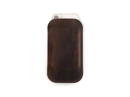 Eskitilmiş Deri iPhone Pro Max Kılıfı, El Yapımı iPhone Kılıfı (Pro Max 14/15/16/17 için), Kişiselleştirilmiş iPhone Kılıfı, Kestane Rengi