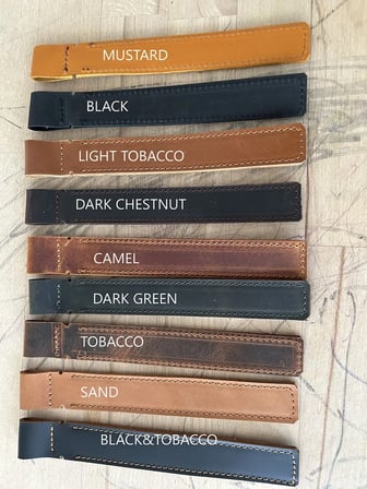 Deri Kitap Ayracı, El Yapımı Dikişli Kitap Ayracı 5 Adet Siyah - Kahve
