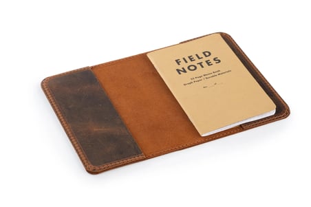 Eskitilmiş Deri Field Notes Kılıfı, El Yapımı Field Notes Zifir Siyahı Kılıf, Kişiselleştirilmiş
