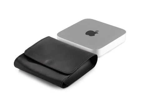 El Yapımı Deri Mac Mini Kılıfı: Eskitilmiş Tam Taneli Sığır Derisi Düzenleyici M4