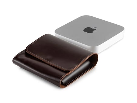 El Yapımı Bitkisel Tabaklanmış Deri Mac Mini Kılıfı: Lüks Düzenleyici M4