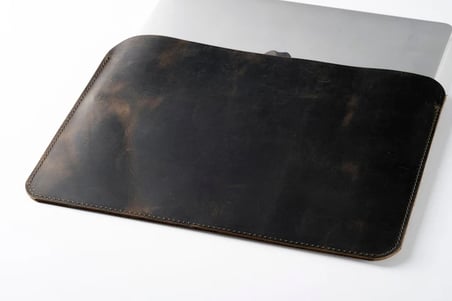 El Yapımı Deri MacBook Kılıfı, İnce MacBook 15" Kılıfı (Air ve Pro modelleri için) İnce Kılıf
