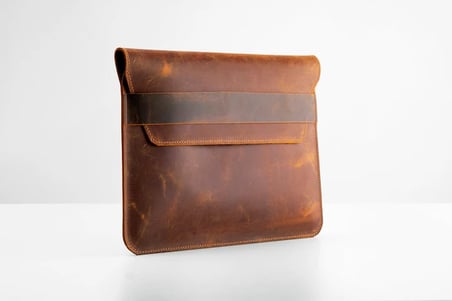 El Yapımı Deri MacBook Kılıfı, İnce MacBook 15" Kılıfı (Air ve Pro modelleri için) İnce Kılıf