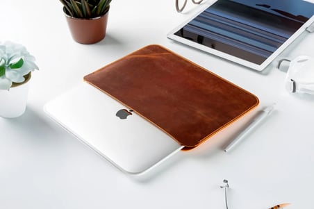 Microsoft Surface Laptop 5/7/Go/Studio/Duo modelleri için el yapımı, eskitilmiş görünümlü deri kılıf. 12,4 inç için