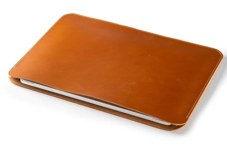 HP Envy 17" için Deri Dizüstü Bilgisayar Kılıfı, El Yapımı İnce Kılıf