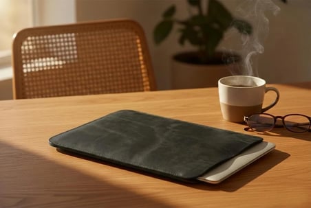 Lenovo ThinkPad X1 Carbon 12. Nesil Kılıfı (Dikey) – El Yapımı Deri İnce Dizüstü Bilgisayar Kılıfı