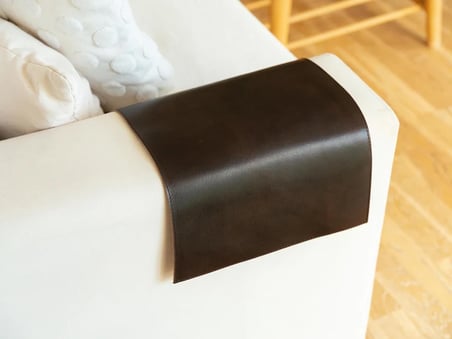 Birinci sınıf deri kanepe kolçak kılıfı, el yapımı 2,4 mm bitkisel tabaklanmış kanepe koruyucu 30x40 cm