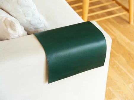 Birinci sınıf deri kanepe kolçak kılıfı, el yapımı 2,4 mm bitkisel tabaklanmış kanepe koruyucu 30x40 cm