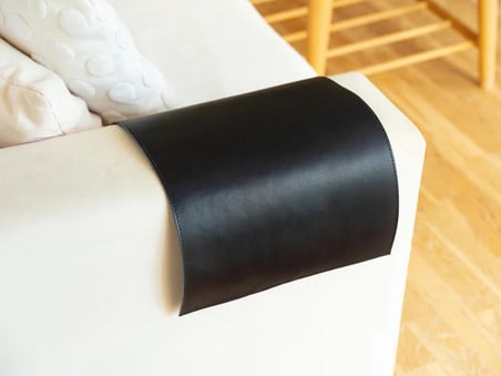 Birinci sınıf deri kanepe kolçak kılıfı, el yapımı 2,4 mm bitkisel tabaklanmış kanepe koruyucu 40x75 cm