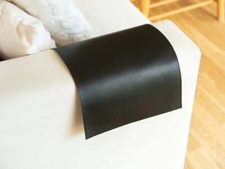 Birinci sınıf deri kanepe kolçak kılıfı, el yapımı 2,4 mm bitkisel tabaklanmış kanepe koruyucu 30x40 cm
