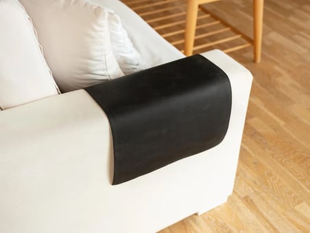 Deri Koltuk Kolçak Kılıfı, Pamuk Astarlı El Yapımı Koltuk Koruyucu 50x75 cm
