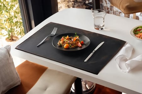 Eskitilmiş Deri Masa Örtüsü, El Yapımı Yemek Masası Örtüleri, Kafe ve Restoran Masa Örtüsü, Kişiselleştirilmiş Masa Örtüsü, 6'lı Set