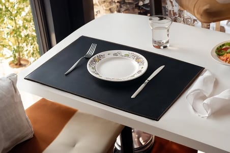 Eskitilmiş Deri Masa Örtüsü, El Yapımı Yemek Masası Örtüleri, Kafe ve Restoran Masa Örtüsü, Kişiselleştirilmiş Masa Örtüsü, 6'lı Set
