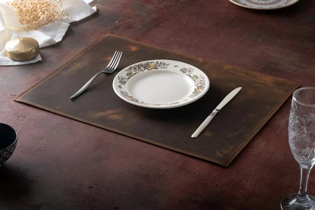 Eskitilmiş Deri Masa Örtüsü, El Yapımı Yemek Masası Örtüleri, Kafe ve Restoran Masa Örtüleri, Kişiselleştirilmiş Masa Örtüsü, 12x16 inç, 100 adet