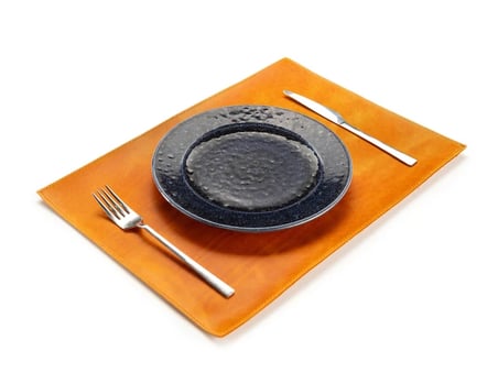 Deri Amerikan Servisleri: El Yapımı Kişiselleştirilmiş Yemek Masası Altlıkları, 6'lı Set Oval