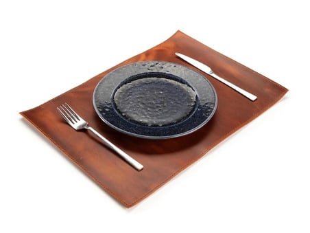 Deri Amerikan Servisleri: El Yapımı Kişiselleştirilmiş Yemek Masası Altlıkları, 6'lı Set Oval