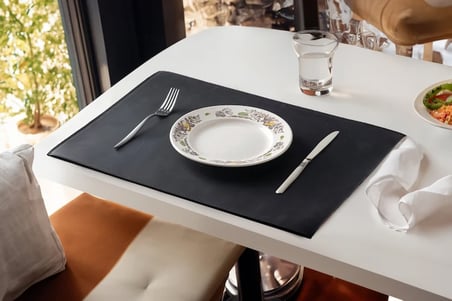 Eskitilmiş Deri Masa Örtüsü, El Yapımı Yemek Masası Örtüleri, Kişiselleştirilmiş Masa Örtüleri 12x16", 6'lı Set