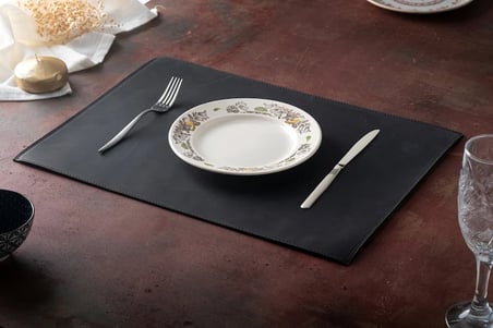 Eskitilmiş Deri Masa Örtüsü, El Yapımı Yemek Masası Örtüleri 30x40 cm 200 Parça Set