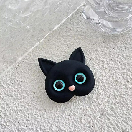Microcase 3D Kedi Tasarımlı 3M Yapıştırmalı Cep Telefonu Tutacağı Popsocket - AL5243