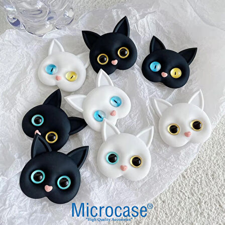 Microcase 3D Kedi Tasarımlı 3M Yapıştırmalı Cep Telefonu Tutacağı Popsocket - AL5243