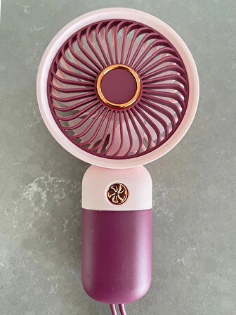 Turbo El Fanı – 7 Yapraklı, 3 Kademeli, Bilek Askılı Fan, Şarjlı