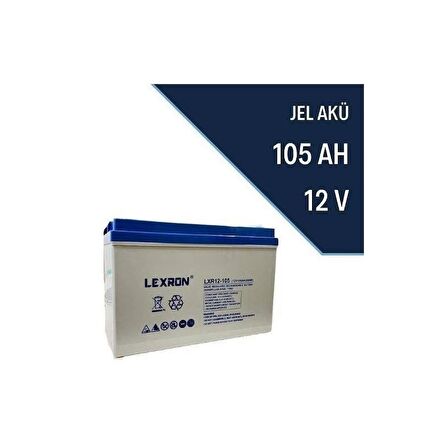 Lexron 105 Amper Jel Akü 10 Yıl Ömür Beklentili