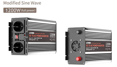 Inges - LEXRON 12 VOLT 1200 WATT Modifiye Sinüs İnverter İnvertör