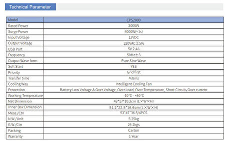 LEXRON - İnges 12 VOLT 2000 WATT 2 KW UPS ŞEBEKEDEN ŞARJ EDİLEBİLİR İNVERTER İNVERTÖR - KARAVAN