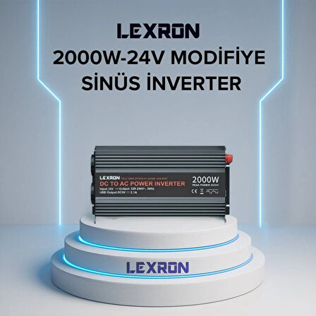 Lexron - İnges 2000 Watt Modifiye Sinüs İnverter - 24 volt - 220 volt çevirici