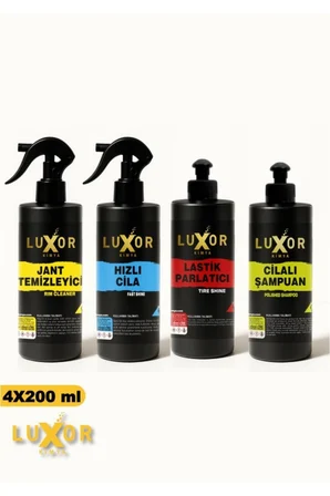 Luxor Kimya 200ml 4'lü Oto Bakım Seti Oto Yıkama Seti