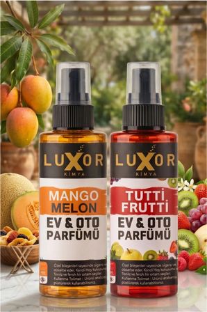 Luxor Kimya Oto Parfümü Mango Kavun & Tutti Frutti 100 ML | Oto Kokusu | Araç Parfümü | Sprey Oto Kokusu