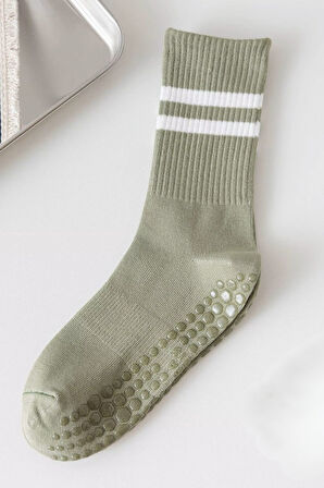 1 Çift Yeşil Yoga Pilates Kaydırmaz Çorap