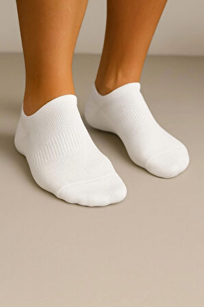 Erkek Beyaz Pamuklu Patik Çorap 5’li Paket