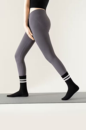 1 Çift Beyaz Yoga Pilates Kaydırmaz Çorap