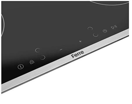 Ferre Ms261 Vitroseramik Inox Çıtalı Ankastre Cam Ocak