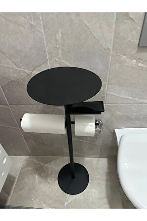 Lisa Plus Banyo Organizeri,Tuvalet Kağıtlık, Havluluk Siyah