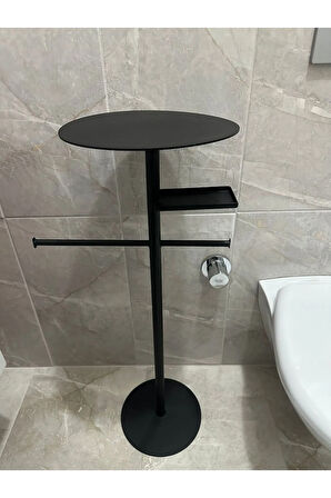 Lisa Plus Banyo Organizeri,Tuvalet Kağıtlık, Havluluk Siyah