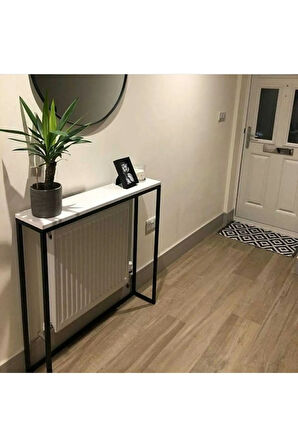 Kuğu Dresuar Antre Salon Dekoratif Kalorifer Kapatıcı Ceviz Ahşap