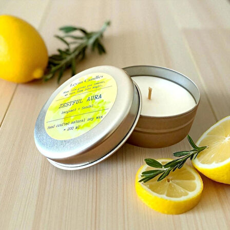 ZESTFUL AURA BERGAMOT, SANDAL SOYA MUMU METAL KUTU 75ML