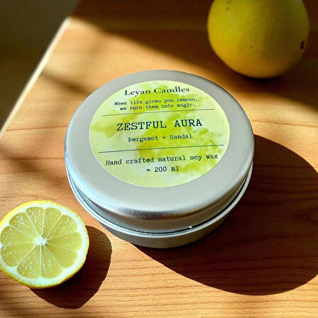 ZESTFUL AURA BERGAMOT, SANDAL SOYA MUMU METAL KUTU 75ML