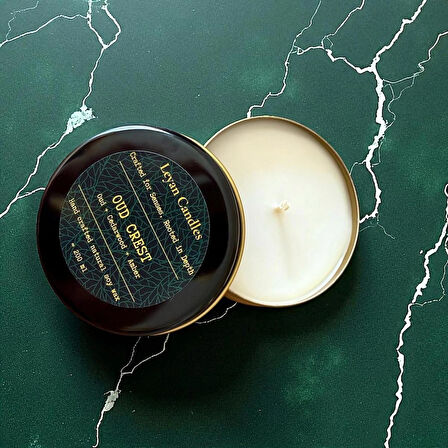 OUD CREST UD, SEDİR, AMBER SOYA MUMU METAL KUTU 75ML